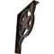 Ekena Millwork Austin Wrought Iron Bracket, (Triple center brace), Antiqued Bronze 2"W x 10"D x 12"H BKTM02X10X12TAUABZ - alternate 1
